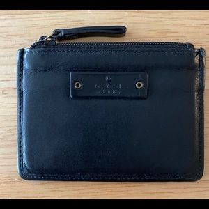 Gucci one-fold card case with coin pocket in black
